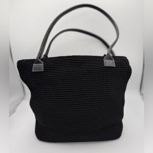 The Sak Black Crochet Shoulder Bag